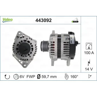 Alternateur VALEO 443092