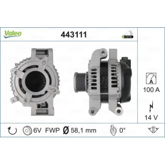 Alternateur VALEO 443111