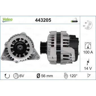 Alternateur VALEO 443205