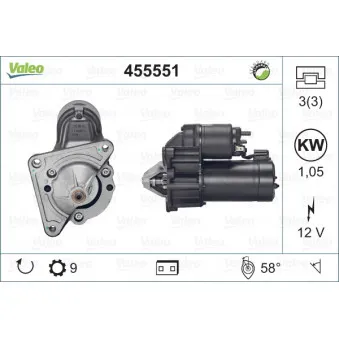 Démarreur VALEO 455551