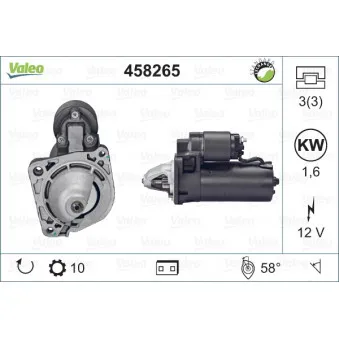 Démarreur VALEO 458265
