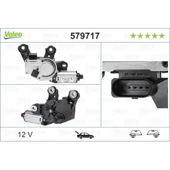 Moteur d'essuie-glace VALEO 579717