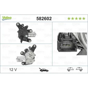 Moteur d'essuie-glace VALEO 582602