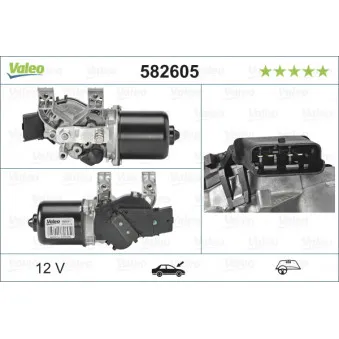 Moteur d'essuie-glace VALEO 582605
