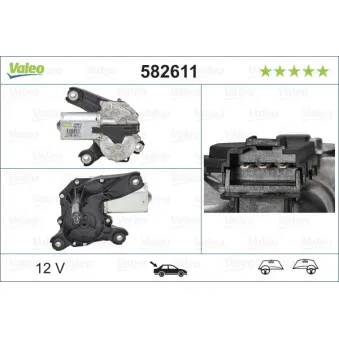 Moteur d'essuie-glace VALEO 582611