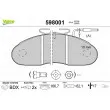 Jeu de 4 plaquettes de frein avant VALEO 598001 - Visuel 1