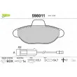 Jeu de 4 plaquettes de frein avant VALEO 598011 - Visuel 1