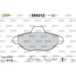 Jeu de 4 plaquettes de frein avant VALEO 598012 - Visuel 1