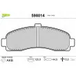 Jeu de 4 plaquettes de frein avant VALEO 598014 - Visuel 1