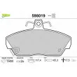 Jeu de 4 plaquettes de frein avant VALEO 598019 - Visuel 1