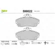 Jeu de 4 plaquettes de frein avant VALEO 598022 - Visuel 1
