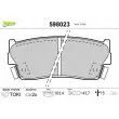 Jeu de 4 plaquettes de frein avant VALEO 598023 - Visuel 1
