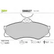 Jeu de 4 plaquettes de frein avant VALEO 598027 - Visuel 1