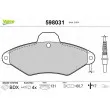 Jeu de 4 plaquettes de frein avant VALEO 598031 - Visuel 1