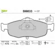 Jeu de 4 plaquettes de frein avant VALEO 598033 - Visuel 1