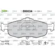 Jeu de 4 plaquettes de frein avant VALEO 598034 - Visuel 1