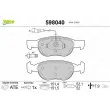 Jeu de 4 plaquettes de frein avant VALEO 598040 - Visuel 1