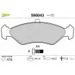 Jeu de 4 plaquettes de frein avant VALEO 598043 - Visuel 1