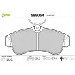 Jeu de 4 plaquettes de frein avant VALEO 598054 - Visuel 1