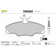 Jeu de 4 plaquettes de frein avant VALEO 598068 - Visuel 1