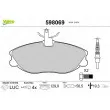 Jeu de 4 plaquettes de frein avant VALEO 598069 - Visuel 1