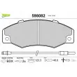 Jeu de 4 plaquettes de frein avant VALEO 598082 - Visuel 1
