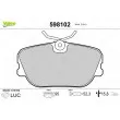 Jeu de 4 plaquettes de frein avant VALEO 598102 - Visuel 1