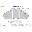Jeu de 4 plaquettes de frein avant VALEO 598112 - Visuel 1