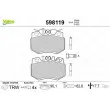 Jeu de 4 plaquettes de frein avant VALEO 598119 - Visuel 1