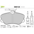 Jeu de 4 plaquettes de frein avant VALEO 598135 - Visuel 1