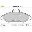 Jeu de 4 plaquettes de frein avant VALEO 598172 - Visuel 1
