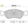 Jeu de 4 plaquettes de frein avant VALEO 598184 - Visuel 1