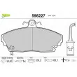 Jeu de 4 plaquettes de frein avant VALEO 598227 - Visuel 1