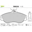 Jeu de 4 plaquettes de frein avant VALEO 598230 - Visuel 1
