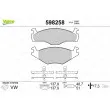 Jeu de 4 plaquettes de frein avant VALEO 598258 - Visuel 1