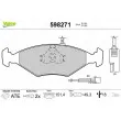 Jeu de 4 plaquettes de frein avant VALEO 598271 - Visuel 1