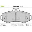 Jeu de 4 plaquettes de frein avant VALEO 598299 - Visuel 1