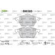 Jeu de 4 plaquettes de frein avant VALEO 598303 - Visuel 1