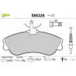 Jeu de 4 plaquettes de frein avant VALEO 598326 - Visuel 1