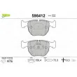 Jeu de 4 plaquettes de frein avant VALEO 598412 - Visuel 1