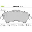 Jeu de 4 plaquettes de frein avant VALEO 598414 - Visuel 1