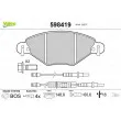 Jeu de 4 plaquettes de frein avant VALEO 598419 - Visuel 1