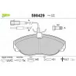 Jeu de 4 plaquettes de frein avant VALEO 598429 - Visuel 1