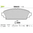 Jeu de 4 plaquettes de frein avant VALEO 598435 - Visuel 1