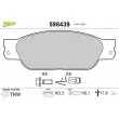 Jeu de 4 plaquettes de frein avant VALEO 598439 - Visuel 1