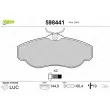 Jeu de 4 plaquettes de frein avant VALEO 598441 - Visuel 1