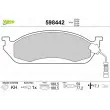 Jeu de 4 plaquettes de frein avant VALEO 598442 - Visuel 1