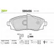 Jeu de 4 plaquettes de frein avant VALEO 598456 - Visuel 1