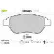 Jeu de 4 plaquettes de frein avant VALEO 598465 - Visuel 1