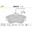 Jeu de 4 plaquettes de frein avant VALEO 598470 - Visuel 1
